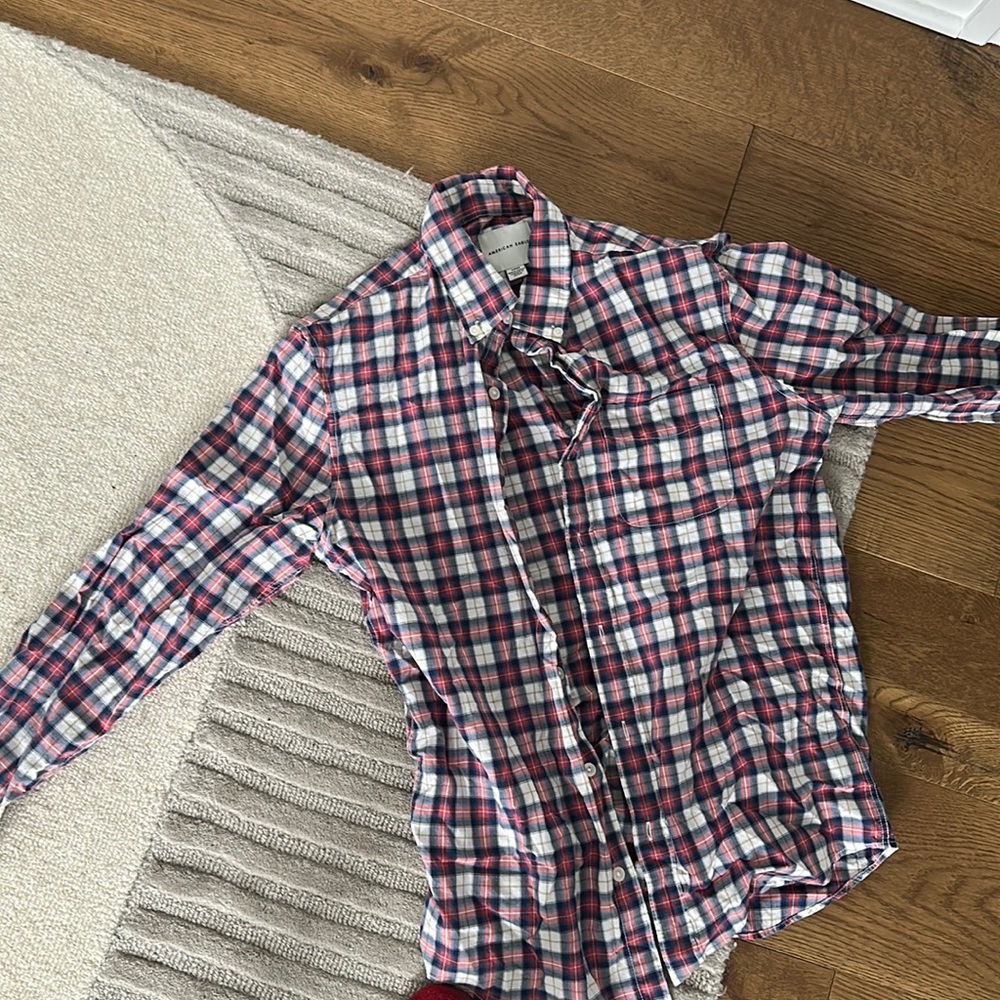 Small AE button down